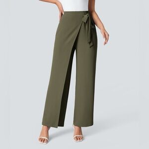 NWT Halara High Waisted Tie Side Wide Leg Work Pants size small